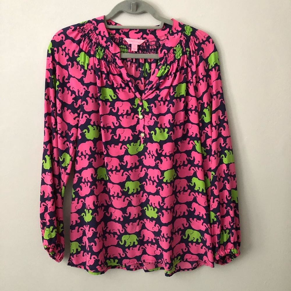 Lilly Pulitzer Tusk In Sun print Elsa top